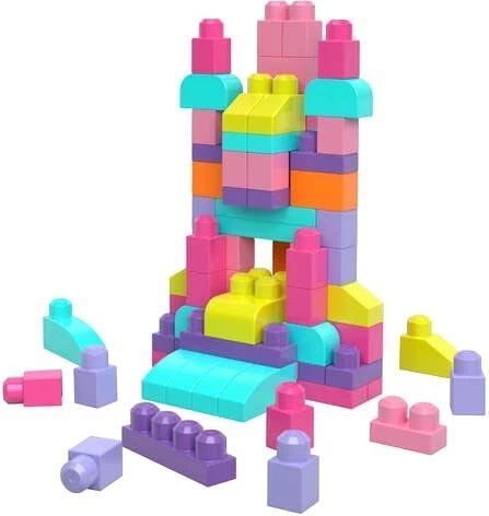 Pink Building Blocks Set 80 Pieces for Toddlers