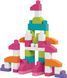 Pink Building Blocks Set 80 Pieces for Toddlers