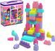 Pink Building Blocks Set 80 Pieces for Toddlers