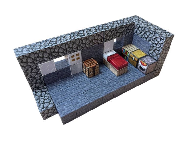 Магнитный конструктор Minecraft Каменный дом 80 деталей + 3 фигурки M051 фото