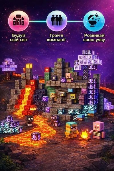 Магнітний конструктор Minecraft BC-00112 200 блоків BC00112_200 фото