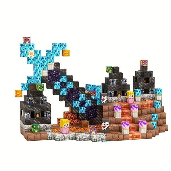 Magnetic Constructor Minecraft Castle Dungeon 108 Pieces Mk001014