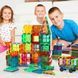 Магнитный конструктор плитки Magnetic Blocks Tiles 60 деталей с машинкой 516448604 фото 12