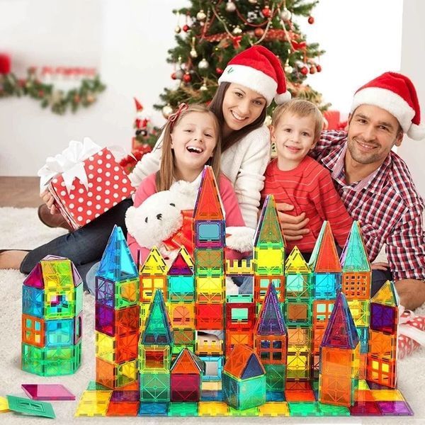 Магнитный конструктор плитки Magnetic Blocks Tiles 100 деталей с машинкой 516448579 фото
