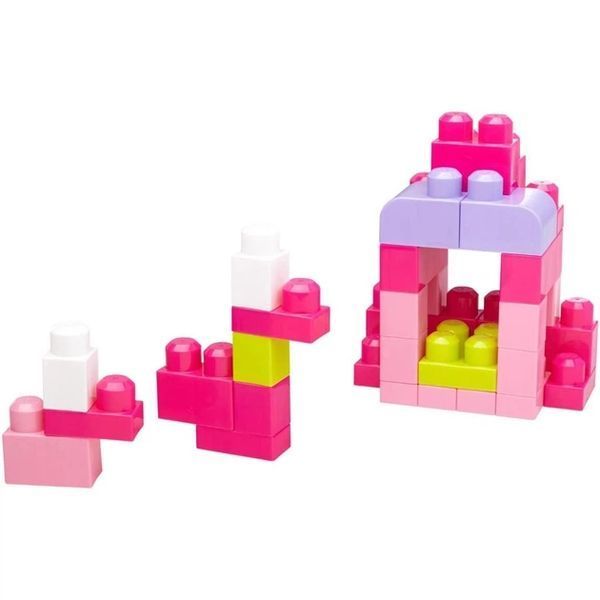 Pink Building Blocks Set 60 Pieces in a Bag for Kids