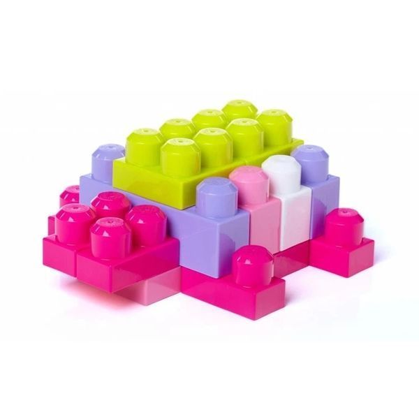 Pink Building Blocks Set 60 Pieces in a Bag for Kids