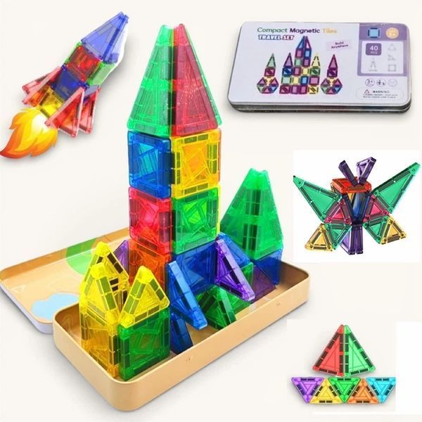 Magnetic Mini Blocks Tiles 40 Pieces in Box