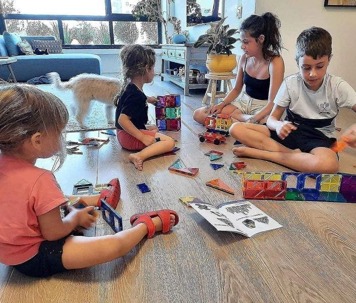 Magnetic Constructor Magcastle 100 Pieces educational set 3D Tiles for Kids