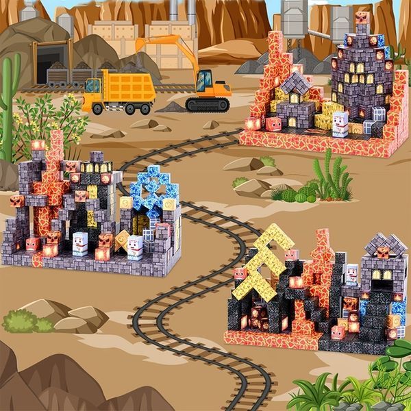 Магнітний конструктор Minecraft 160 блоків з сюжетом NABIR160 фото
