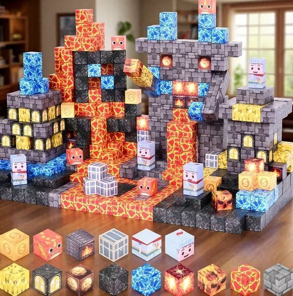 Магнитный конструктор Minecraft 320 блоков с сюжетом NABIR320 фото