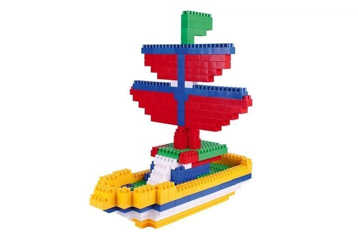 Block Construction Set 540 Pieces for Kids, Large