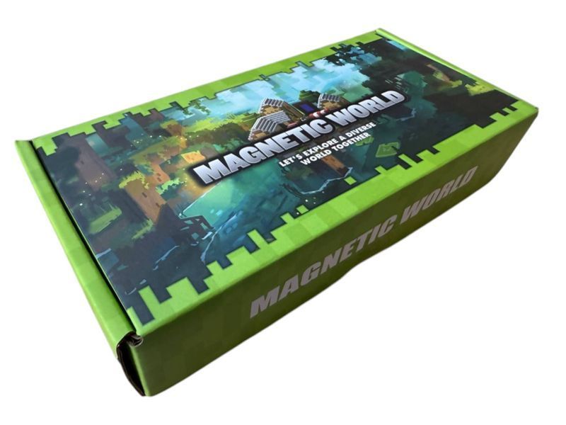 Magnetic Constructor Minecraft Portal in the Rock 100 Pieces + 3 Figures