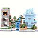 Магнитный конструктор Майнкрафт  Городок 100 деталей + 3 фигурки Mk001003 фото 5