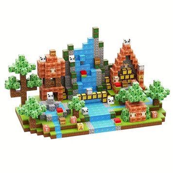 Магнітний конструктор Minecraft Ліс та панди 150 деталей Mk001006_1 фото