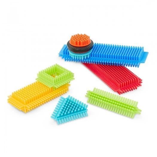 Soft Bristle Building Blocks 36 Pieces for Toddlers, STEM Construction Toy