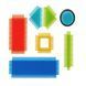 Soft Bristle Building Blocks 36 Pieces for Toddlers, STEM Construction Toy