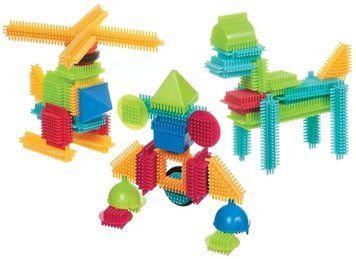 Soft Bristle Building Blocks 56 Pieces in a Box, STEM Toy for Kids