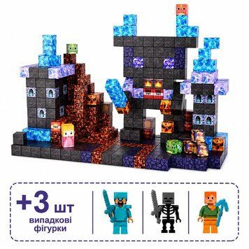Магнітний конструктор Minecraft Замок 100 деталей + 3 фігурки Mk001016 фото