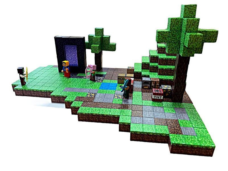 Magnetic Constructor Minecraft Jungle Teleport 384 Pieces