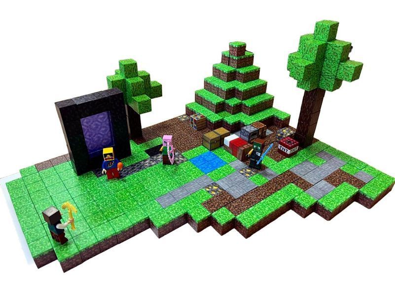 Magnetic Constructor Minecraft Jungle Teleport 384 Pieces