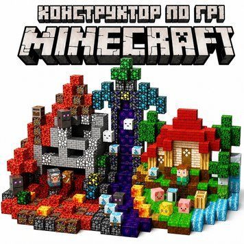 Магнітний конструктор Minecraft Фортеця 150 деталей Mk001022 фото