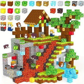 Магнітний конструктор Minecraft Пошук скарбів 100 деталей Mk001028 фото