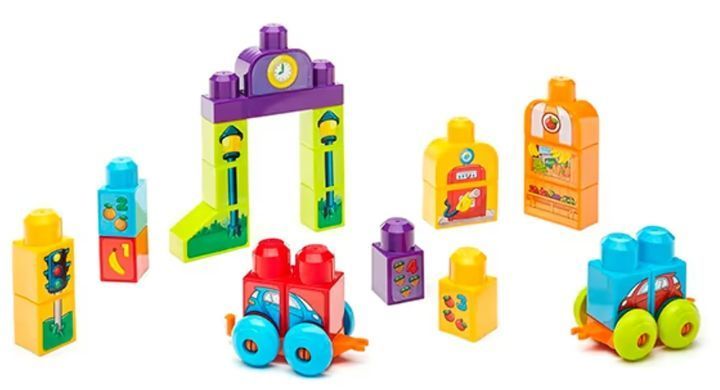 Building Blocks Activity Table for Toddlers, Construction Play Set