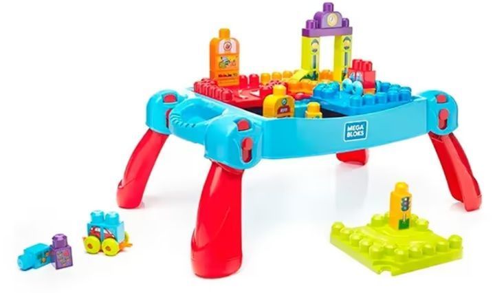 Building Blocks Activity Table for Toddlers, Construction Play Set