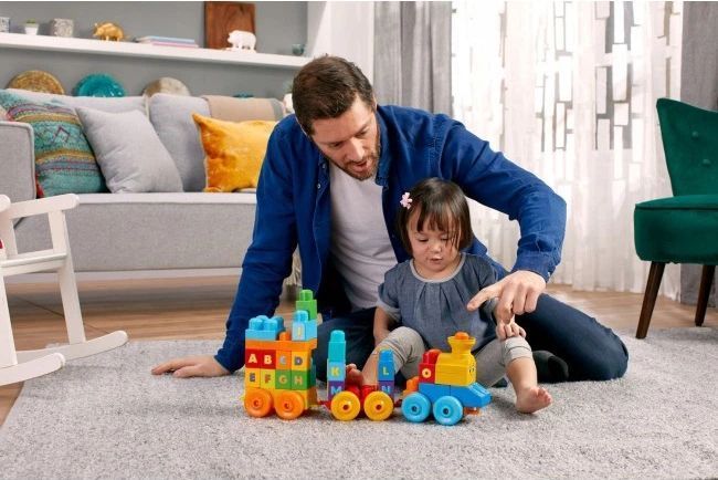 Musical Train Building Blocks Set 50 Pieces for Toddlers
