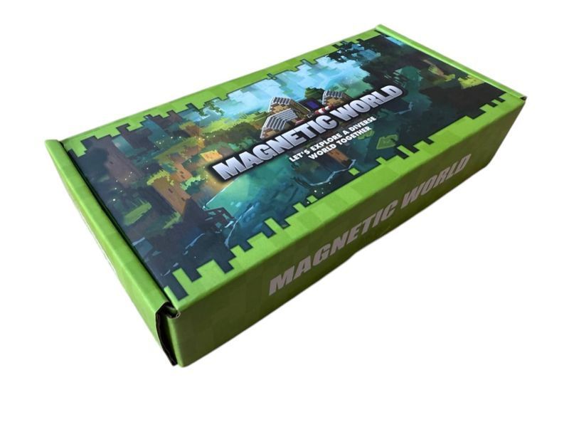 Magnetic Constructor Minecraft House by the Stream 48 Pieces + 1 Figures