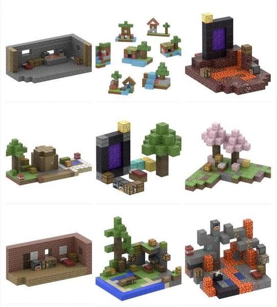 Magnetic Constructor Minecraft Magnetic Cube Sakura by the Lake 224 Pieces